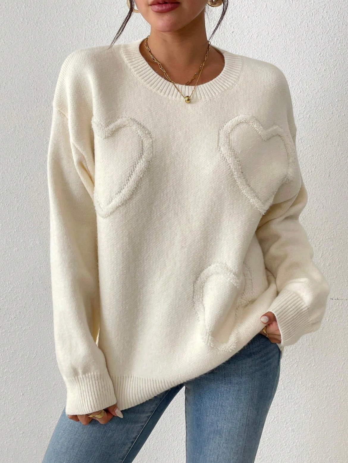 IVY | HEARTED SWEATER