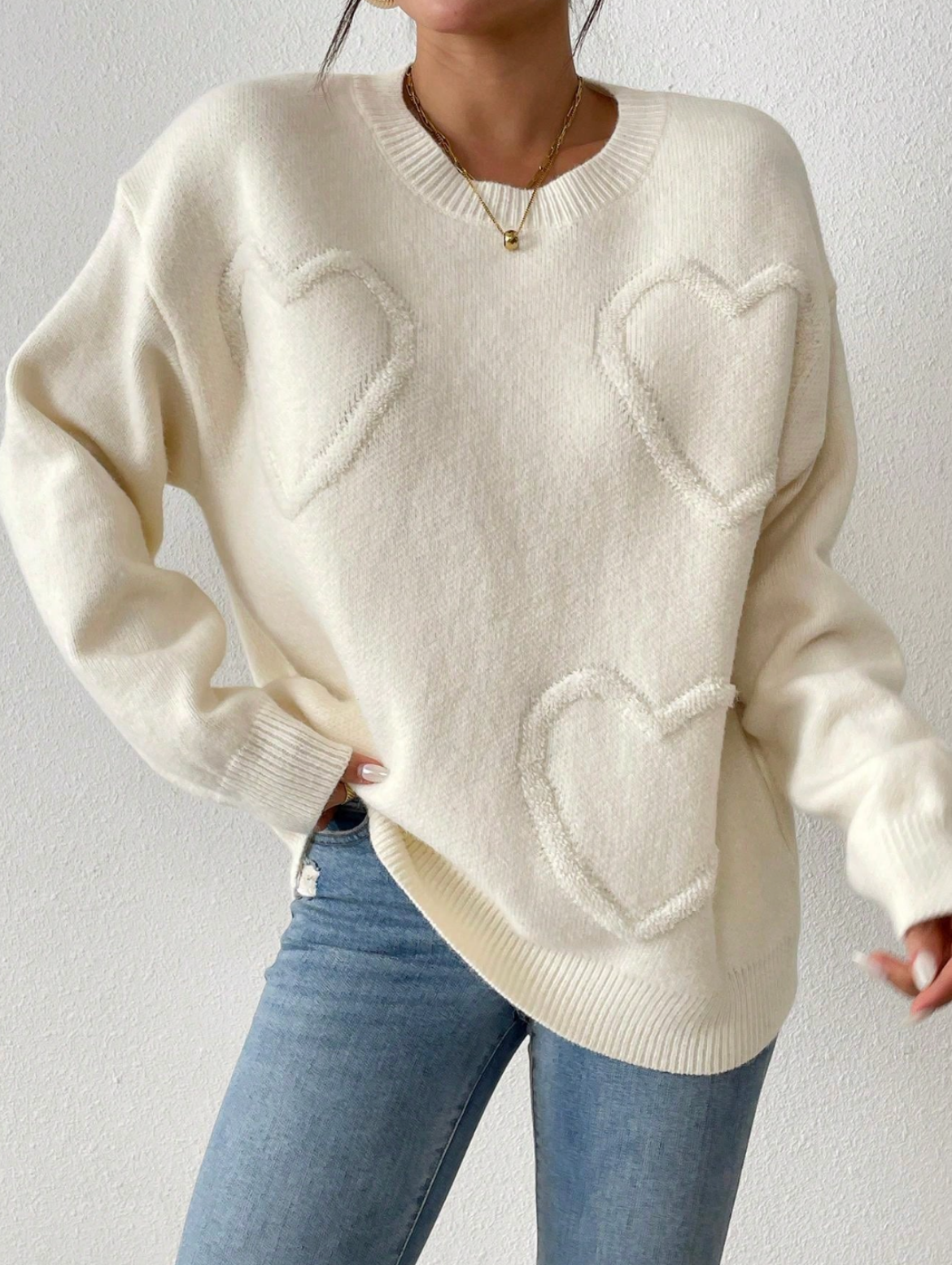 IVY | HEARTED SWEATER