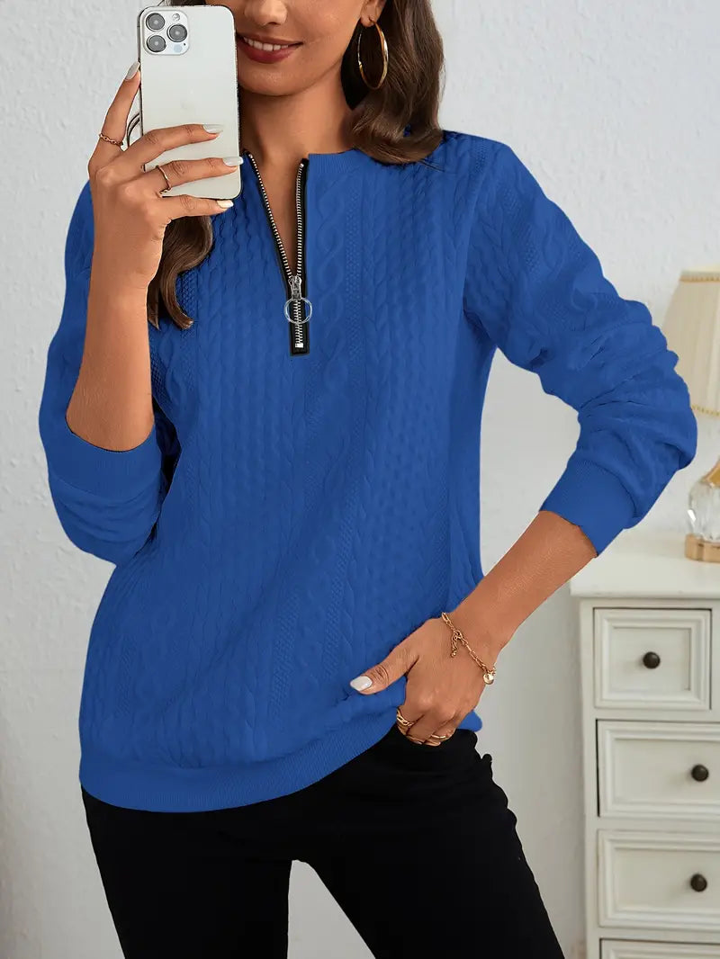 ESTELLE | HALF ZIPPED SWEATER