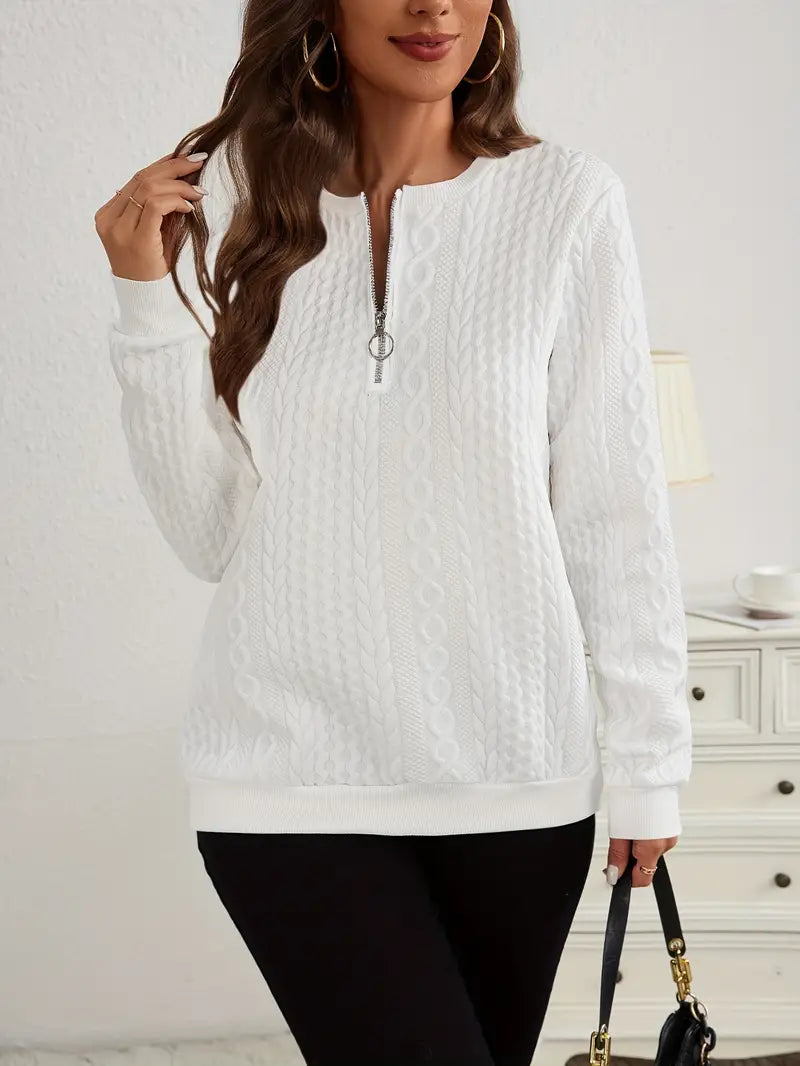 ESTELLE | HALF ZIPPED SWEATER