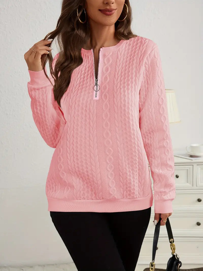 ESTELLE | HALF ZIPPED SWEATER
