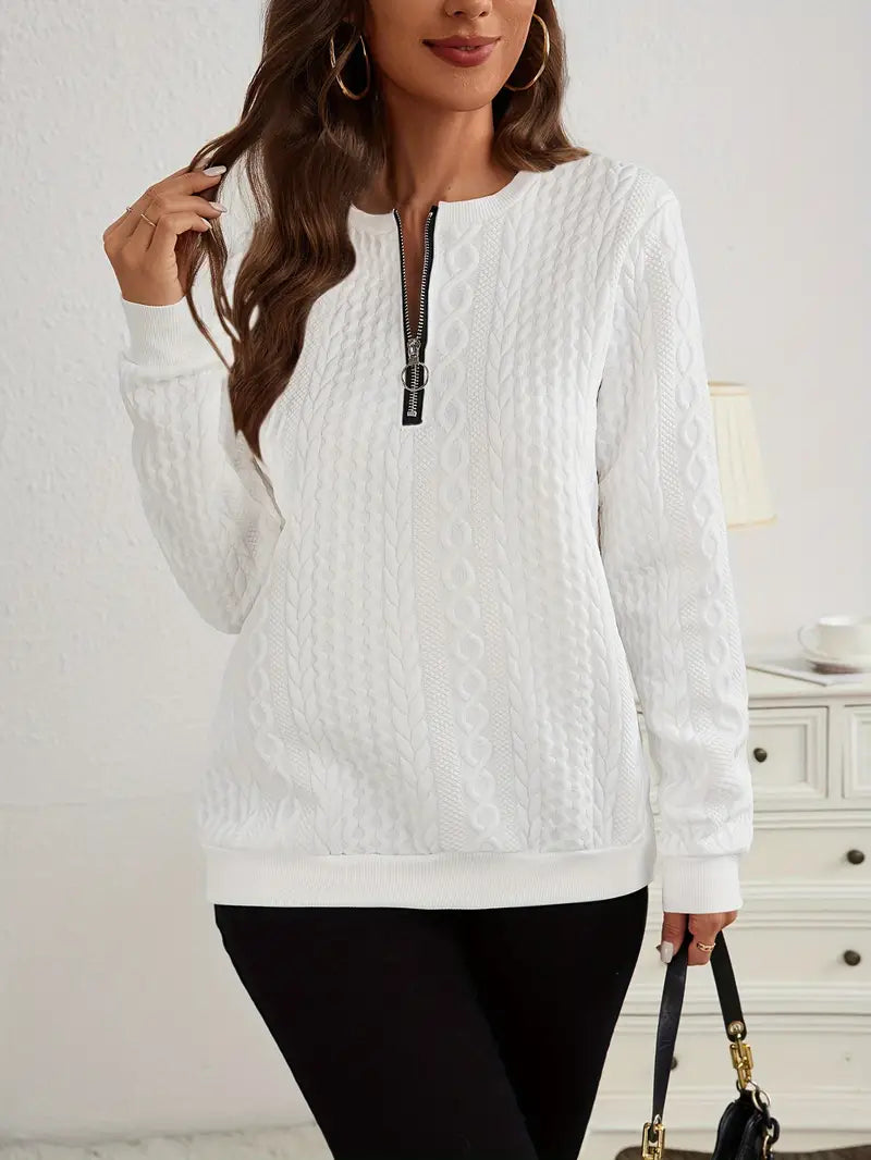 ESTELLE | HALF ZIPPED SWEATER